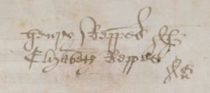 Podpis Elżbiety i Henryka Reppes